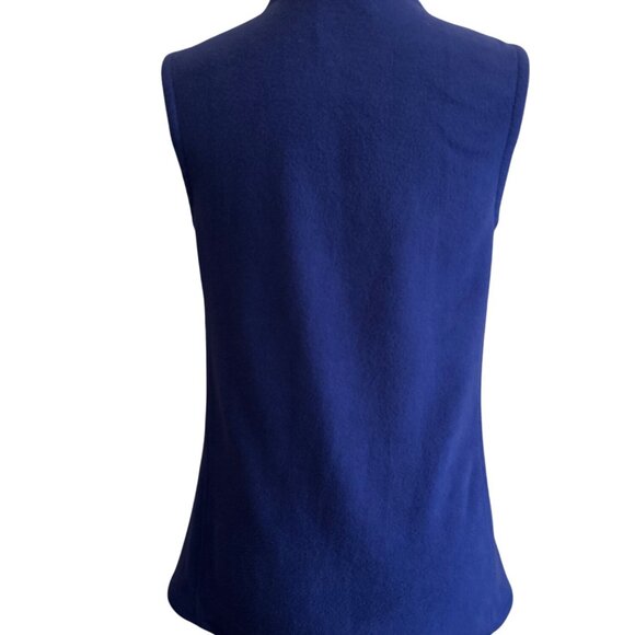 Cuddl Duds Womens Blue Fleecewear Vest With Stretch Full-Zip Front Size M - Picture 3 of 6